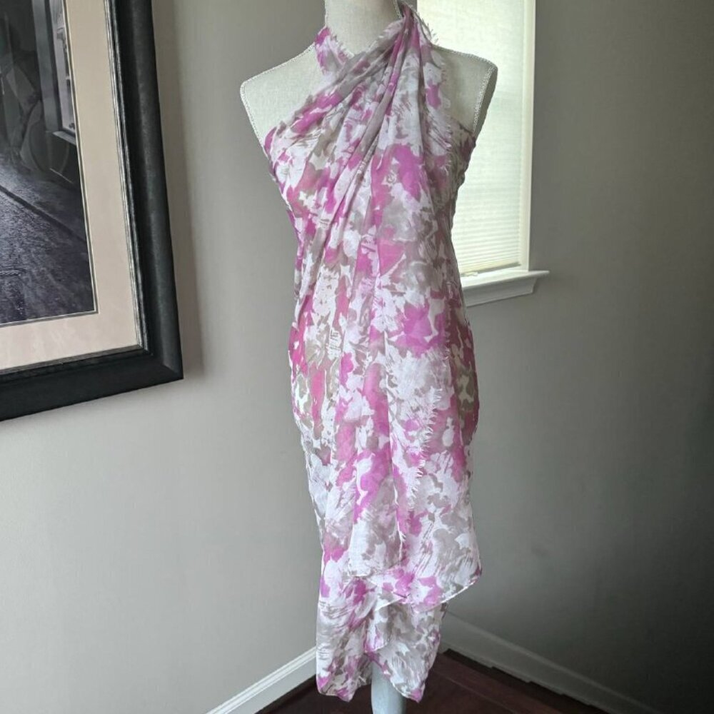 Cotton Multi-Way Extra Wide Abstract Print Shawl